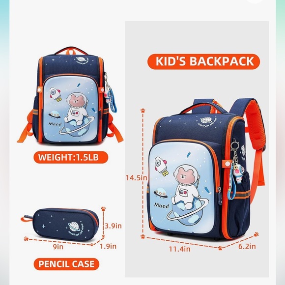 Maod Toddler Backpack for Boys Cute Kids Elementary School Backpacks BrandNew - Picture 3 of 6